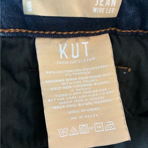 Women’s Kut From The Kloth, High Rise Wide Leg Jeans, Size 8 - Picture 6 of 6